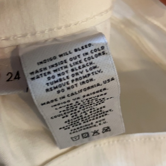 J Brand White Skinny cropped Jeans size 24 - Picture 4 of 6